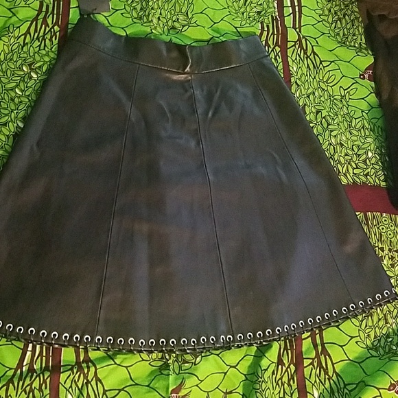 Black Leather Skirt - Picture 1 of 3